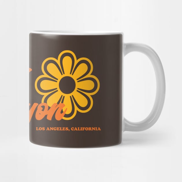 Retro Laurel Canyon flower logo - orange by retropetrol